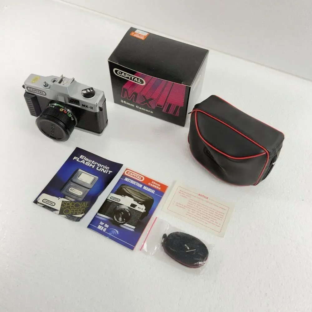 Vintage Capital MX-II 35mm Point & Shoot Film Camera W/ Case Original Box